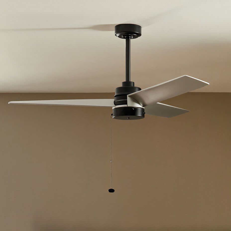 Kichler 300375SBK Spyn Lite 52 inch Satin Black Ceiling Fan