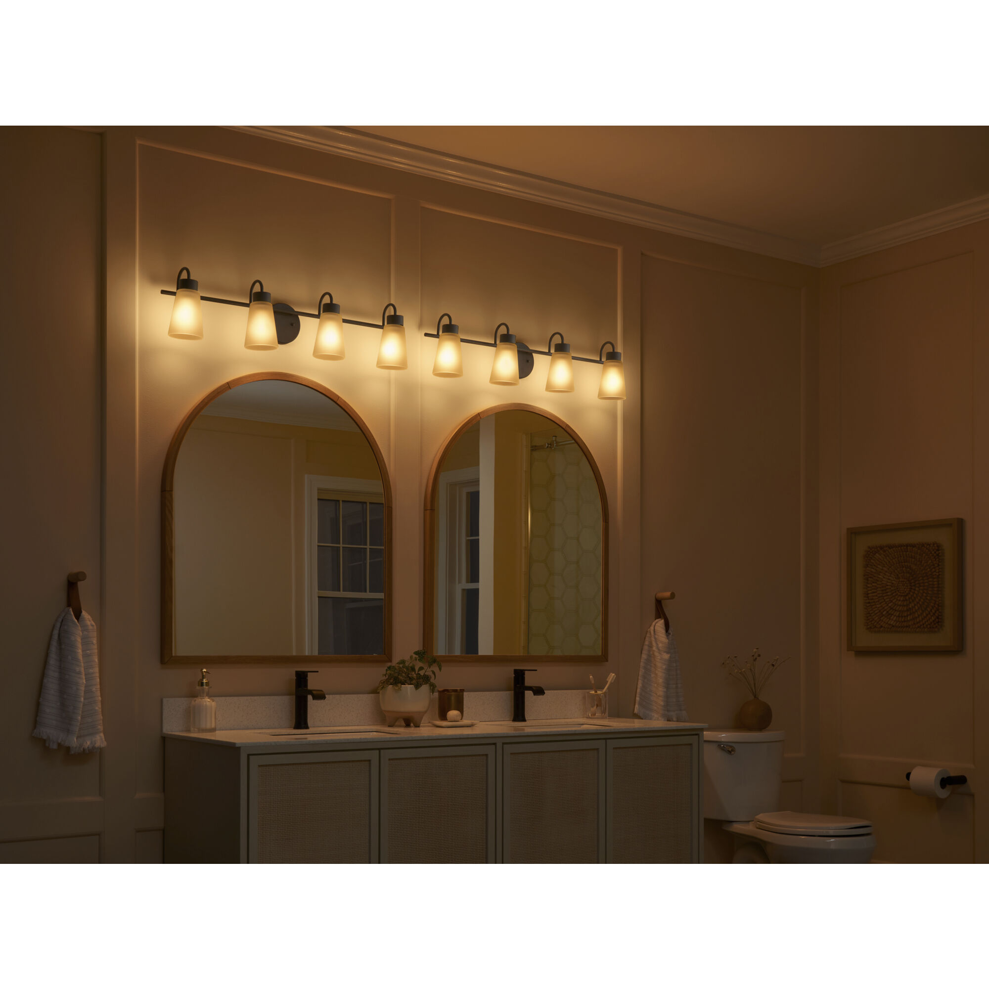 Erma 4 Light 32.5 inch Olde Bronze Bath Vanity Light Wall Light, 4 Arm