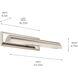Carston 2 Light 24.25 inch Polished Nickel Wall Sconce Wall Light