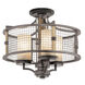 Ahrendale 3 Light 18 inch Anvil Iron Chandelier/Semi Flush Ceiling Light