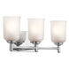Shailene 3 Light 21 inch Chrome Wall Mt Bath 3 Arm Wall Light