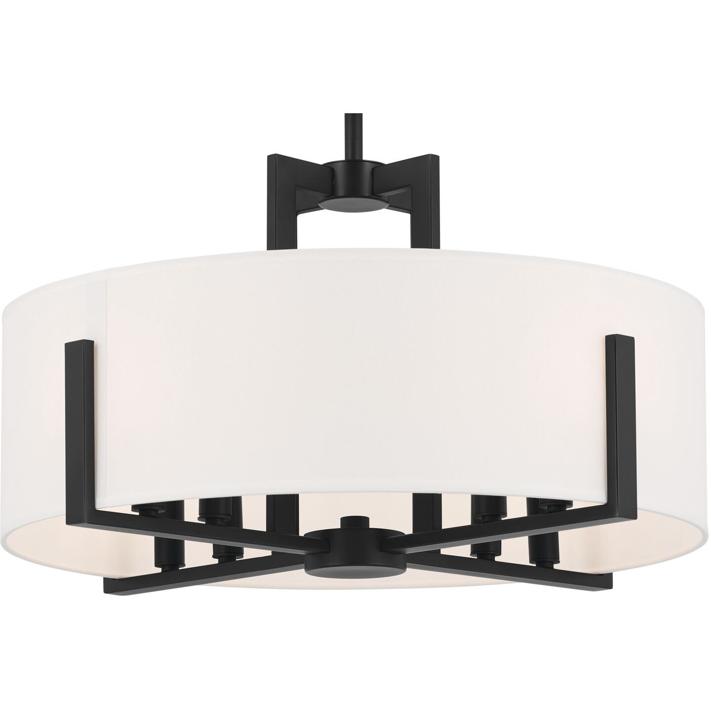 Malen LED 20 inch Black Semi Flush Mount Ceiling Light