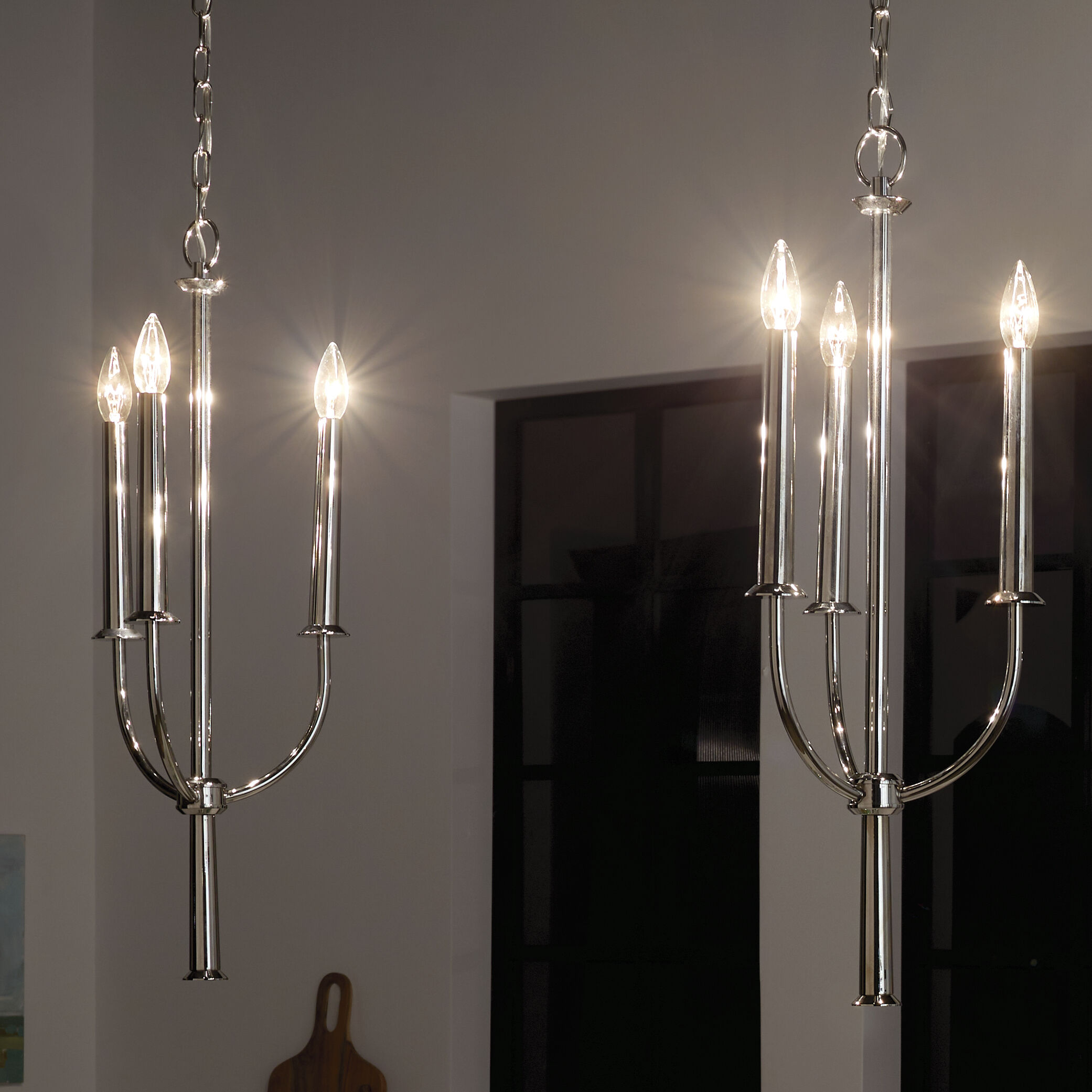 Florence 3 Light 11.25 inch Polished Nickel Chandelier Ceiling Light