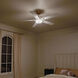 Icon 56 inch Brushed Natural Brass with White Blades Ceiling Fan
