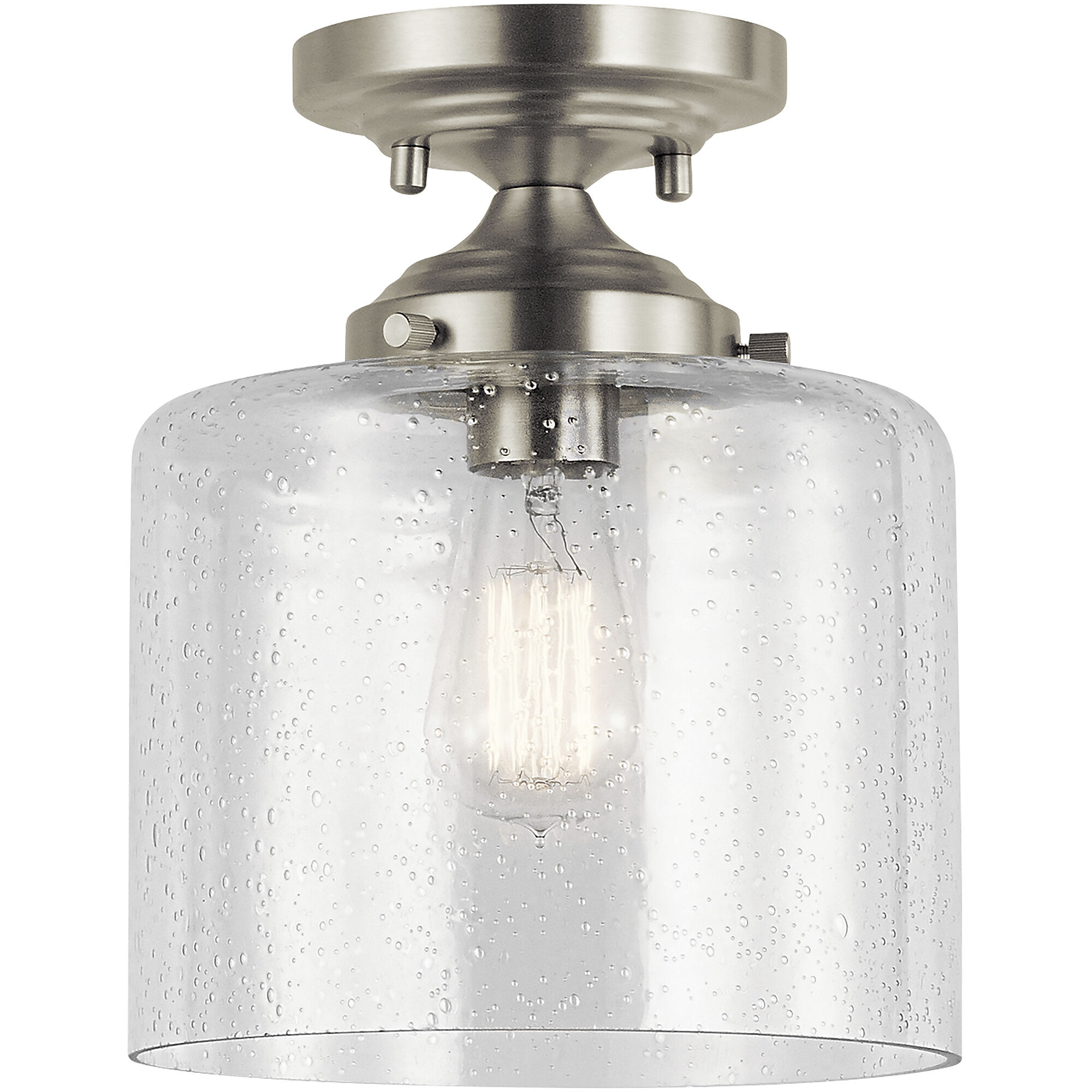 Winslow 1 Light 9 inch Brushed Nickel Semi Flush Light Ceiling Light