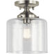 Winslow 1 Light 9 inch Brushed Nickel Semi Flush Light Ceiling Light