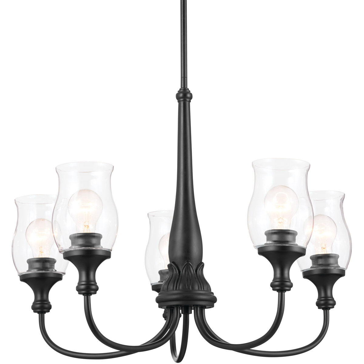 Homestead Melis 5 Light 27 inch Black Chandelier Ceiling Light, Melis