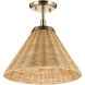 Bekah 1 Light Champagne Bronze Pendant Ceiling Light, Convertible