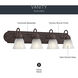 Independence 4 Light 30 inch Tannery Bronze Wall Mt Bath 4 Arm Wall Light