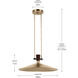 Tenon LED Champagne Bronze Pendant Ceiling Light