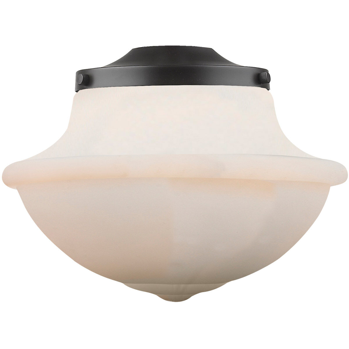 Large Oxford Matte White Cased Glass