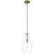 Everly 1 Light Natural Brass Pendant Ceiling Light