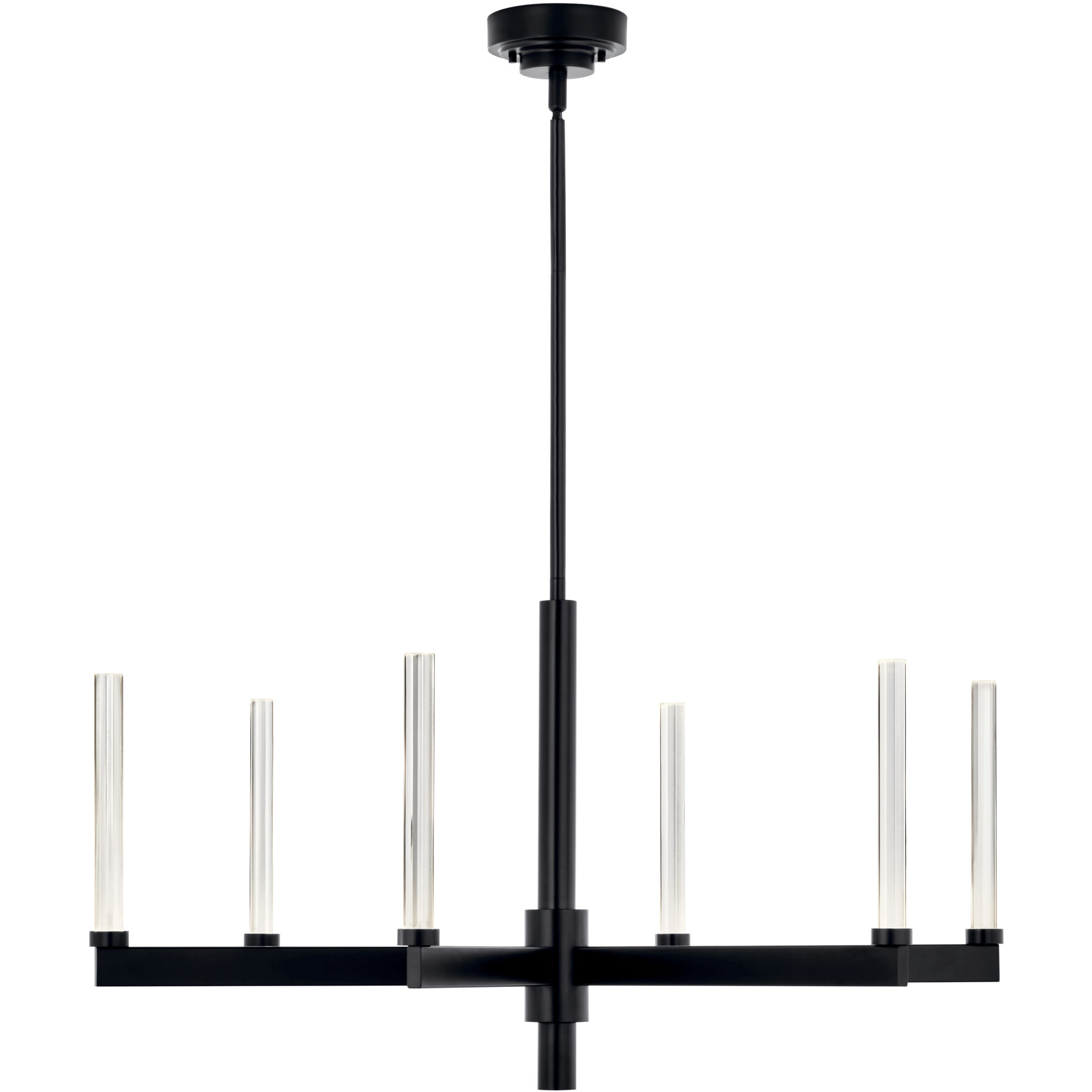 Sycara LED Black Chandelier Ceiling Light, 1 Tier Medium