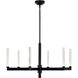 Sycara LED Black Chandelier Ceiling Light, 1 Tier Medium