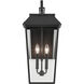 Mathus 2 Light 24.25 inch Black Textured Outdoor Wall, Large