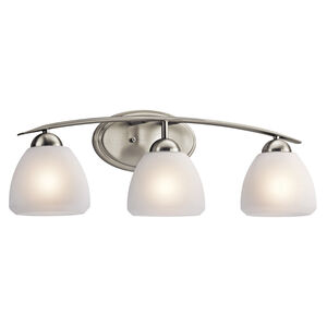 Calleigh 3 Light 26 inch Brushed Nickel Wall Mt Bath 3 Arm Wall Light