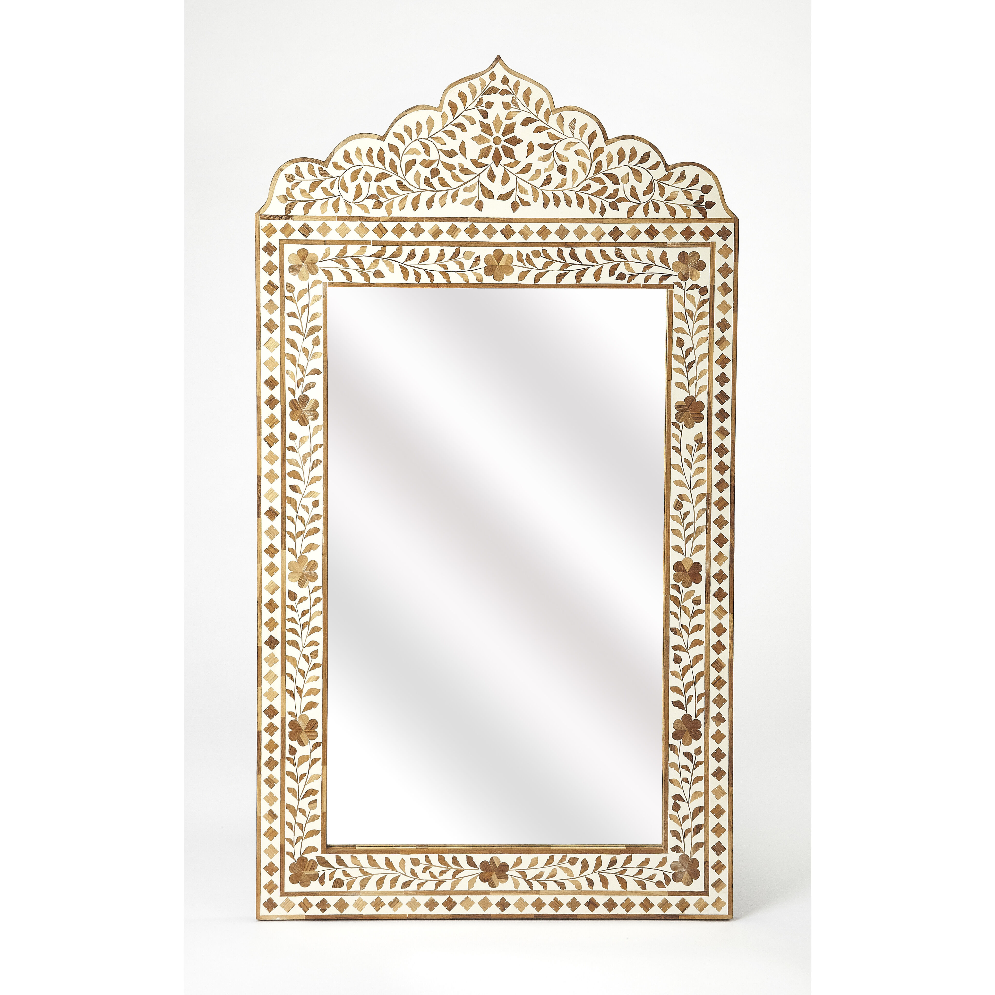 Bone Inlay Vivienne  50 X 28 inch Wood & Bone Inlay Mirror
