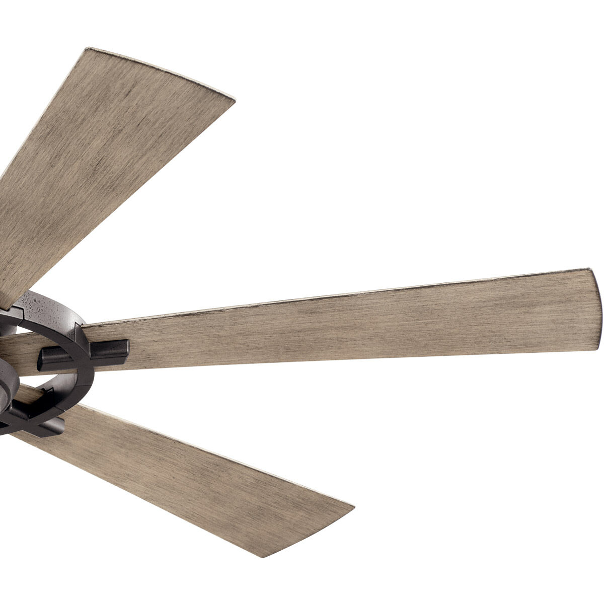 Gentry Lite 52 inch Anvil Iron with Dist Antiq Gray Blades Ceiling Fan in Distressed Antique Gray/Walnut