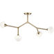 Cassius 4 Light 5.25 inch Champagne Bronze Chandelier Ceiling Light, Convertible