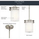 Hendrik 1 Light 5.25 inch Brushed Nickel Mini Pendant Ceiling Light