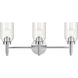 Madden 3 Light 24 inch Chrome Wall Mount Bath Wall Light, 3 Arm