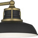 Fielding 1 Light 10 inch Natural Brass Outdoor Wall Light