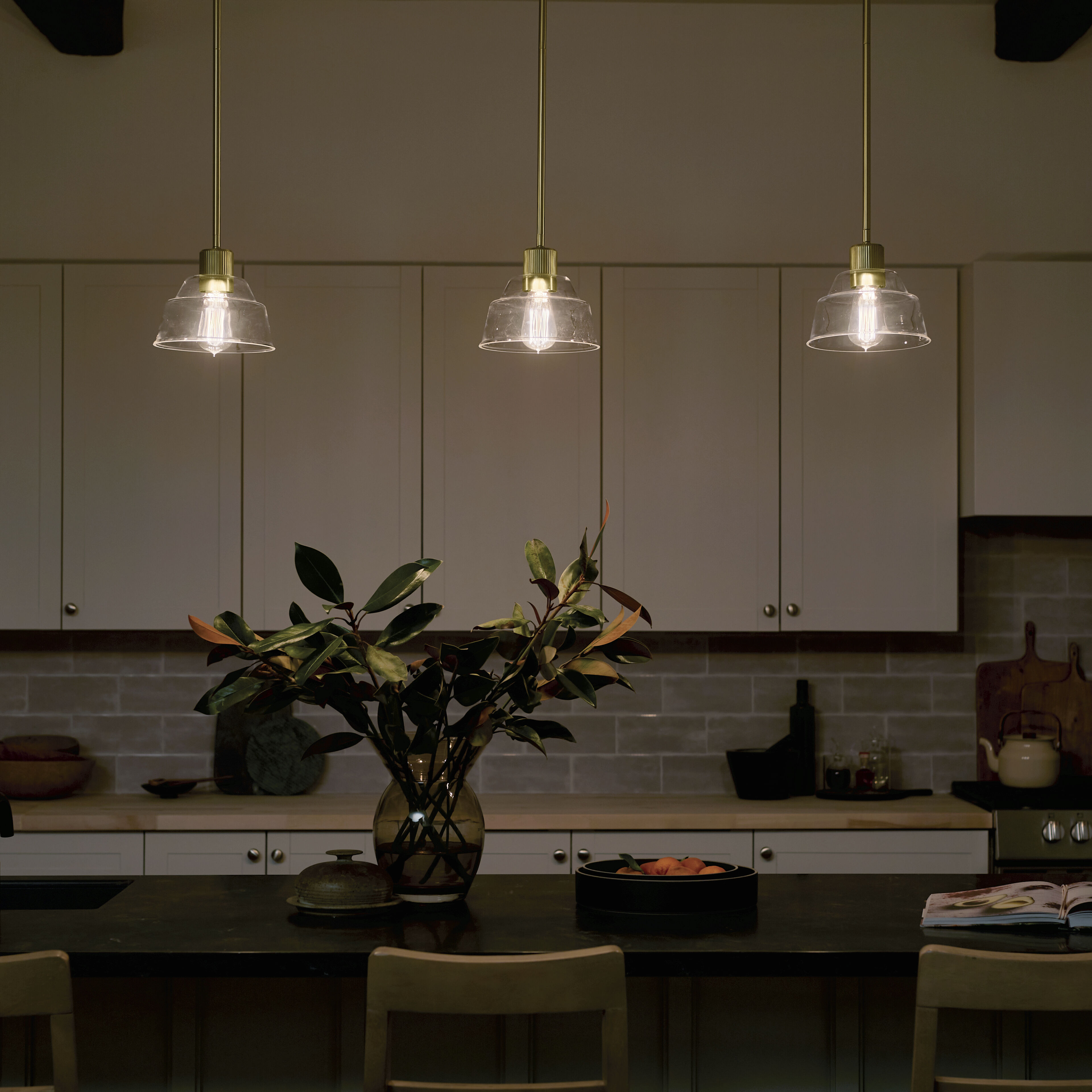 Eastmont 1 Light 8 inch Brushed Brass Mini Pendant Ceiling Light