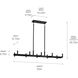 Erzo 10 Light 12.75 inch Black Chandelier Ceiling Light, Single