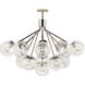Silvarious 16 Light Polished Nickel Chandelier/Semi Flush Ceiling Light