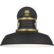 Fielding 1 Light 10.75 inch Natural Brass Outdoor Wall Light
