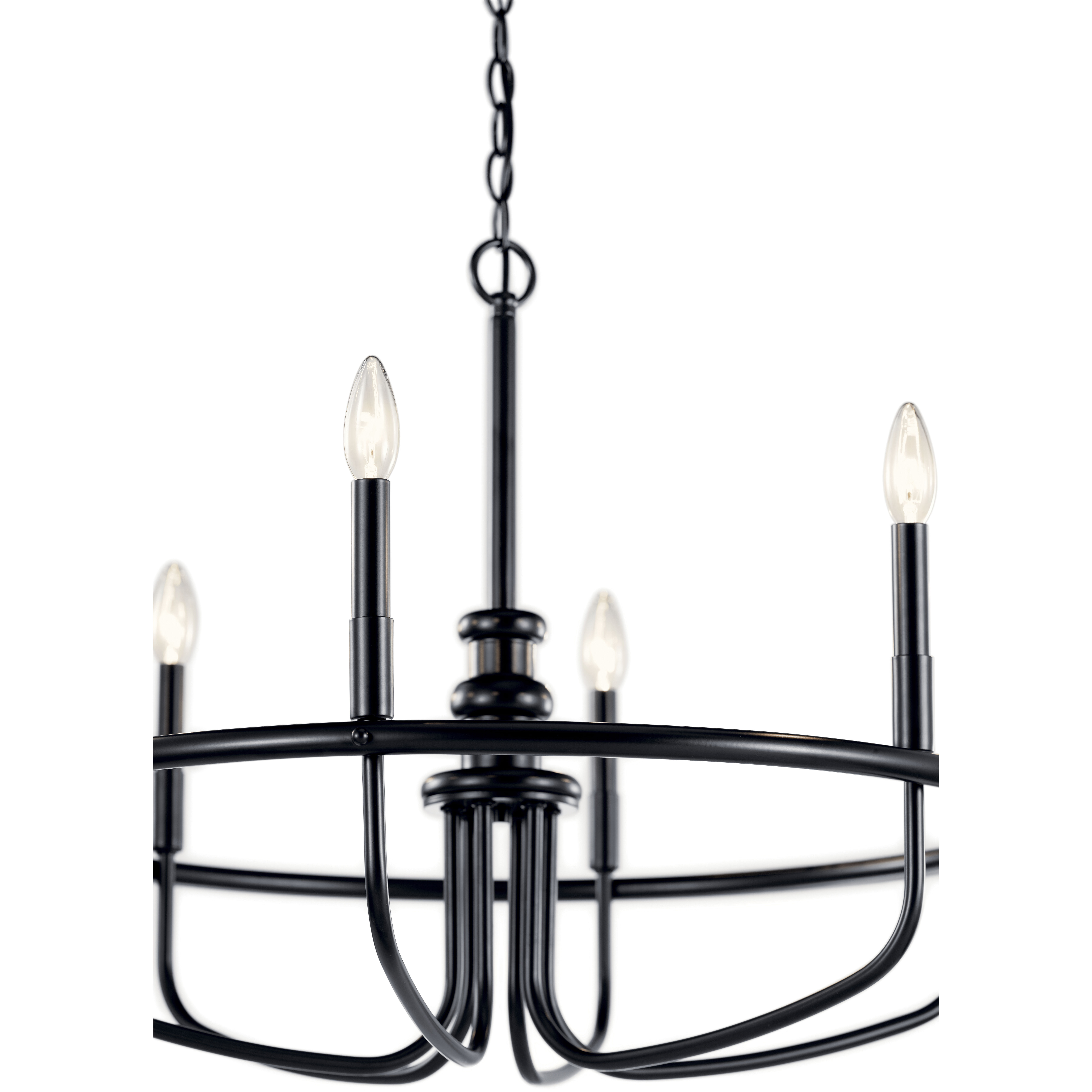 Capitol Hill 6 Light 28.75 inch Black Chandelier 1 Tier Large Ceiling Light, Large