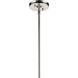 Laria 1 Light Polished Nickel Pendant Ceiling Light in Clear
