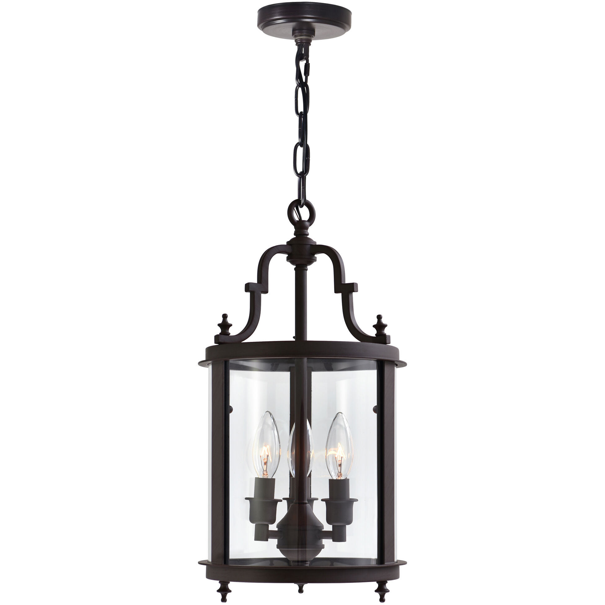 Desire 3 Light 9 inch Oil Rubbed Bronze Drum Shade Mini Pendant Ceiling Light