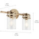 Brinley 2 Light 15.75 inch Champagne Bronze Bath Vanity Light Wall Light