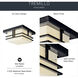 Tremillo 2 Light 12 inch Black Outdoor Flush & Semi Flush Mt