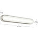 Daines LED 32.75 inch Brushed Nickel Bath Bar Wall Light