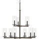 Crosby 9 Light Olde Bronze Chandelier Ceiling Light