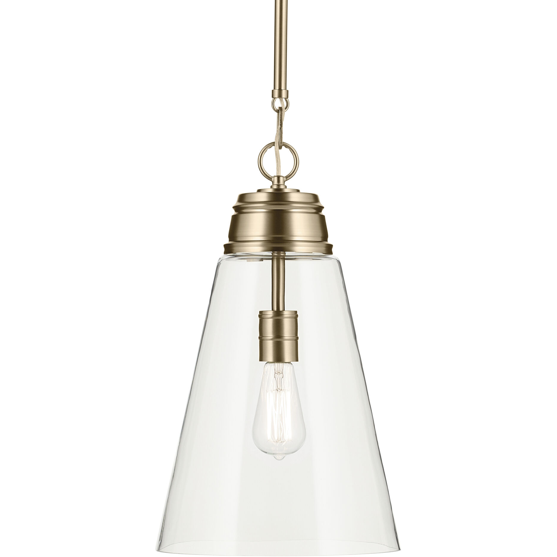 Marsailli 1 Light Champagne Bronze Pendant Ceiling Light, Medium