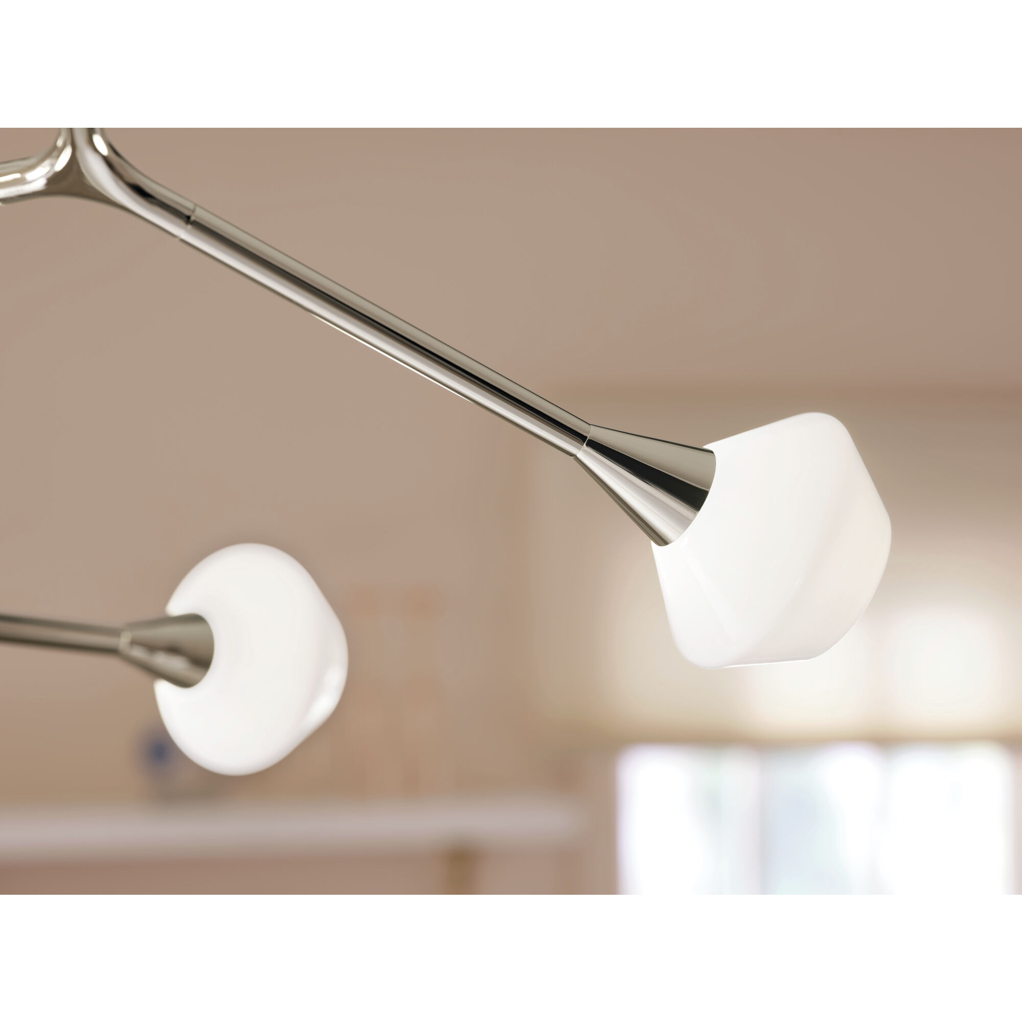 Cassius 4 Light 5.25 inch Polished Nickel Chandelier Ceiling Light, Convertible