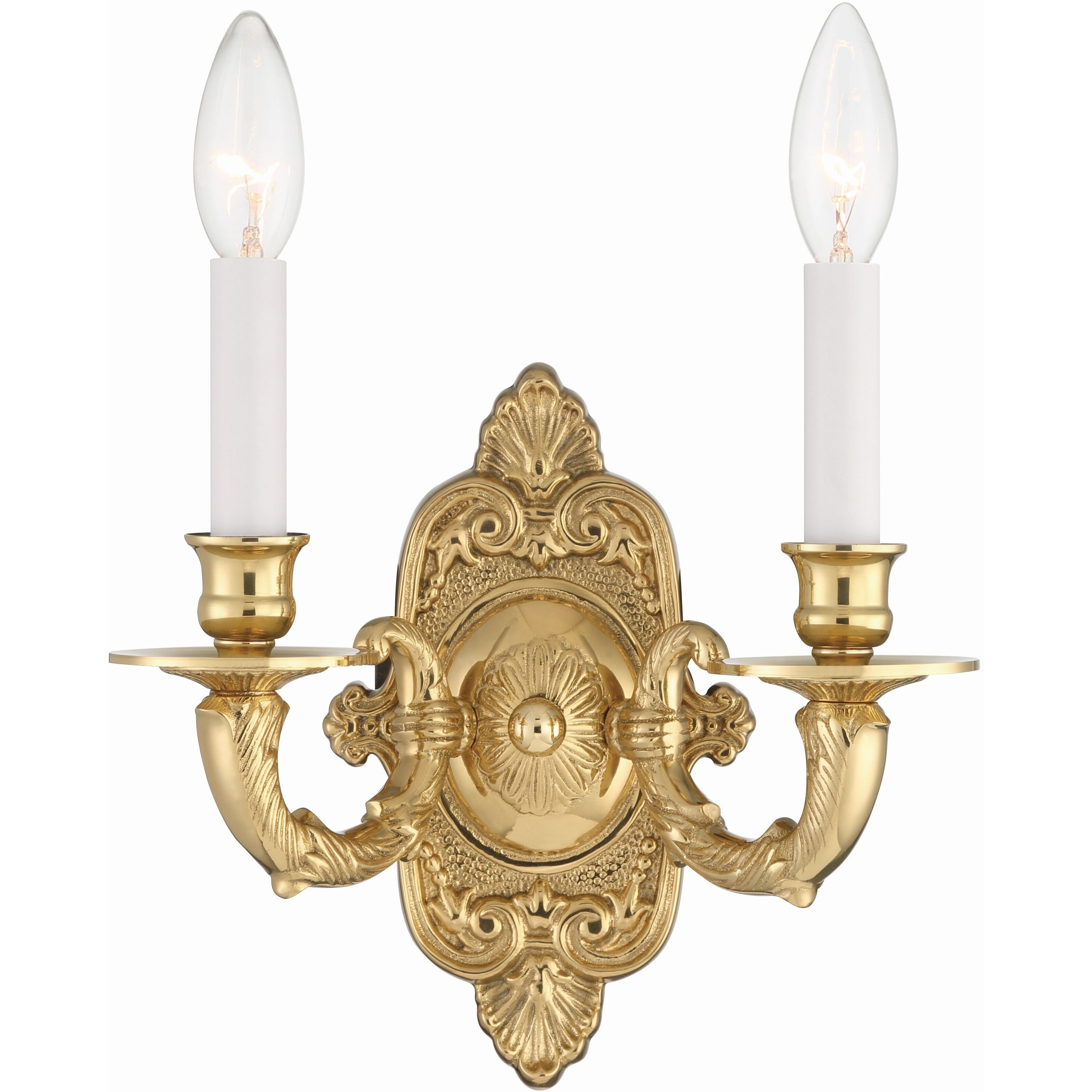 Marlowe Bath Wall Light in Polished Brass