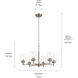 Winslow 6 Light Brushed Nickel Chandelier Ceiling Light, Large