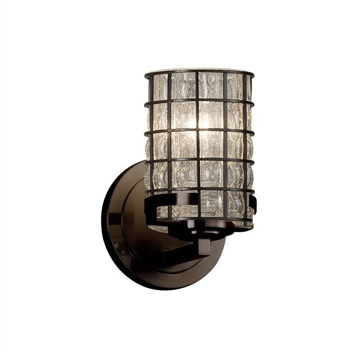 Wire Glass 1 Light 5.00 inch Wall Sconce