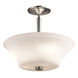 Aubrey 3 Light 15 inch Brushed Nickel Semi Flush Light Ceiling Light in Incandescent