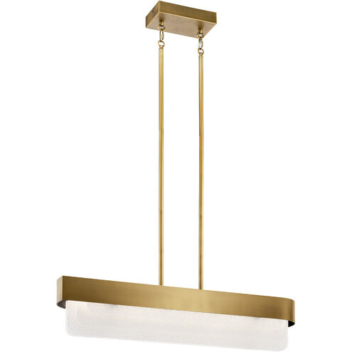 Serene LED 6 inch Natural Brass Chandelier Linear (Single) Ceiling Light