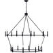 Carrick 18 Light Black Chandelier Ceiling Light, 2 Tier Large