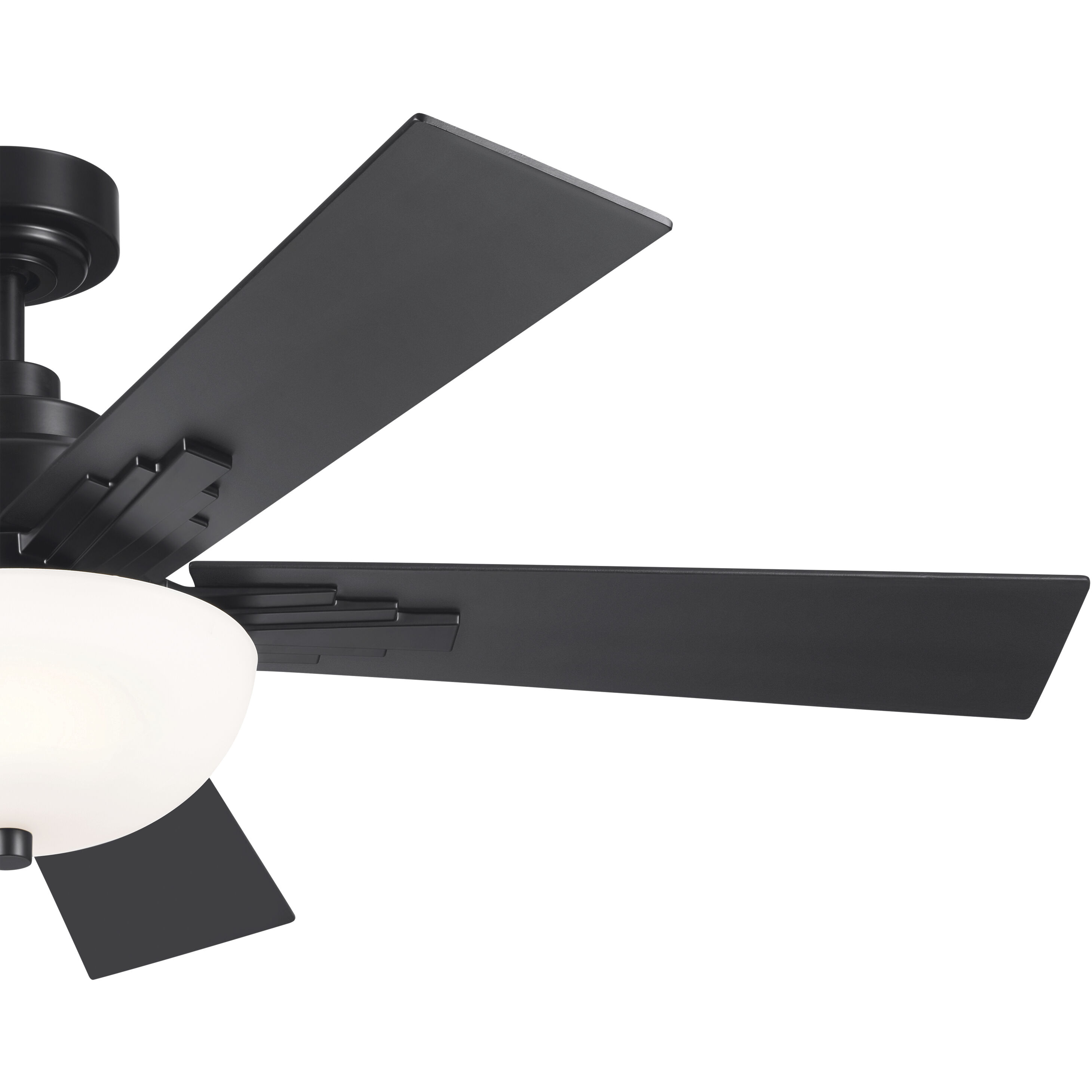 Vinea 52 inch Satin Black with Black Blades Ceiling Fan