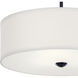 Shailene 3 Light 18.25 inch Black Semi Flush Mount Ceiling Light