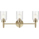 Madden 3 Light 24 inch Champagne Bronze Wall Mount Bath Wall Light, 3 Arm