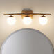 Jasper 3 Light 25 inch Natural Brass Wall Mt Bath 3 Arm Wall Light