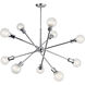 Armstrong 10 Light 47 inch Chrome Chandelier 1 Tier Large Ceiling Light, 1 Tier Large